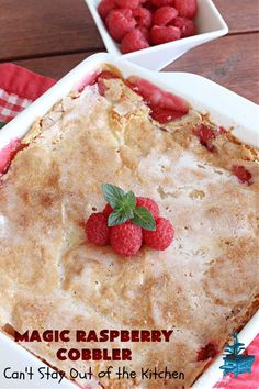 raspberry cobbler can't stay out of the kitchen