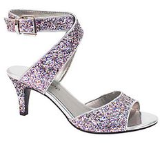 You're craving something different. Something bold, something distinct. And we've got just the shoe you need. This glittered heel wraps around your ankle and dazzles with ultimate levels of chicness. From J. Renee'. Sandals, Heels, Fabric