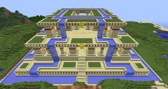 Hanging Gardens of Babylon Minecraft Pyramid, Hanging Gardens Of Babylon, Minecraft Garden, Minecraft Houses Blueprints, Gardens Of Babylon, Hanging Gardens