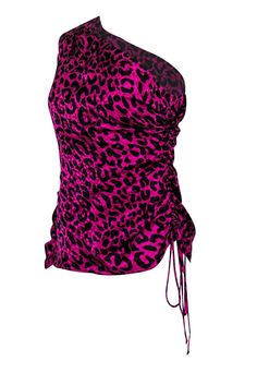 Go flashy and fierce with this statement blouse from Milly! Made in a sultry one-shouldered design with a bright and bold leopard print on oh-so-soft silk, this wow piece is perfect for party princesses who love their animal print! Roar into the club in style when you pair this beauty with leather pants and sky high stilettos. Size 4 Shell: 100% Silk Lining: 100% Polyester Concealed side zipper Lined One-shouldered design w/ long sleeve Textured leopard print design Ruching on sleeve and left si High Stilettos, Statement Blouse, Sweater Trends, Black Leopard Print, Buy Shoes Online, Black Leopard, Princess Party, Sky High, The Club