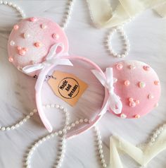 My sweetheart collection- these are so luxurious and soft. They have pink velvet and are all one color plus pearl hearts and hidden Mickeys plus white velvet ties at the base of each ear! 😍 ps I'm actually obsessed  -1 inch material covered headband used with a non slip ribbon insert 🎀  -one size fits most, please contact me if you are needing a smaller headband. -please note that color and pattern may be slightly different than pictured, but I try my best to make sure they are the accurately Pink Party Hair Accessories With Ears, Pink Ears Hair Accessories For Party, Cute Pink Hair Accessories For Wedding, Small Headband, Hidden Mickeys, My Sweetheart, Dark Disney, Hidden Mickey, White Velvet