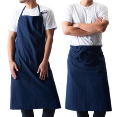 two men in aprons standing next to each other with their arms crossed and looking at the camera