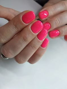 2024's Ultimate Guide to Solid Color Summer Nails: Trendy Shapes & Vibrant Tones Watermelon Colored Nails, Summer 2024 Nails Colors, Vibrant Summer Nail Colors, Nail Colors 2024 Summer, Watermelon Color Nails, Summer Nail Colors 2024 Gel, Solid Nail Color Ideas Summer, Solid Color Summer Nails, Summer Nail Colors 2024