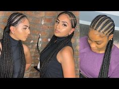 Braids With Kanekalon Hair, Braids Cornrows Hairstyles, Stitch Braids Cornrows, Best Braid Styles, French Braids Tutorial, Cornrows Hairstyles, Lemonade Braids Hairstyles, Feed In Braids, Kanekalon Hair