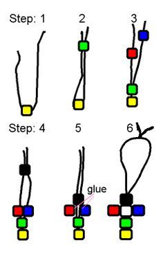 the instructions for how to tie an electric guitar string in three different colors and shapes