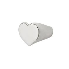 Our large blank chubby heart. In the last three images you can this next to the small blank chubby heart. Made with 100% recycled hallmarked 925 sterling silver. Style Sheet, Thick Ring, Silver Heart Ring, Ring Heart, Ring Sizer, Black Box, Silver Heart, Heart Ring, Biodegradable Products