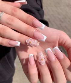 Floral Nails, Cute Acrylic Nails, Simple Nails, Summer 2024, Tattoos And Piercings, Stylish Nails, Cute Nails, Press On Nails