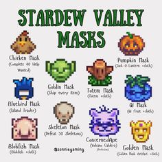 the stardew valley masks