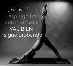 a woman doing yoga poses with the words falase? eso significa que intenstater