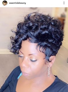 IG: @essentialsbeauty Georgia Hairstylist Plait Styles, Short Quick Weave Hairstyles, Finger Wave Hair, Travel Hairstyles, Stylish Short Hair, Short Hair Images, Very Short Hair