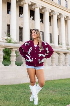 Affordable College Varsity Sweater, Varsity Sweater For College In Fall, A&m Outfits Texas, Game Day Outfit Texas A&m, Texas A&m Sweatshirt, Fall Months