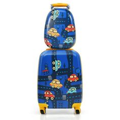 Are you looking for luggage set for kids? Our 2 pieces kids luggage set will be a great choice. This kids luggage set comes with a 12'' backpack and a 18'' carry-on suitcase. The backpack can be attached to the suitcase with equipped add-on elastic band. With this luggage set, your kid can learn to pack and carry their own suitcase, which will improve their independence and self-care ability. The luggage set offers adequate storage space for clothes, books, toys and other items. Besides, the sui Kids Luggage Sets, Lightweight Luggage, Luggage Case, Carry On Suitcase, Travel School, Kids Luggage, Luggage Sets, Carry On Luggage, Backpack Straps