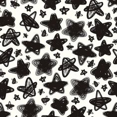 an abstract black and white background with stars