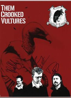 the crooked vultures signed poster