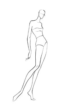 a line drawing of a woman's body in the shape of a mannequin