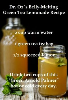 Healthy Vegetarian Diet Plan, Green Tea Lemonade Recipe, Meals Planner, Healthy Vegetarian Diet, Menu Healthy, Green Tea Lemonade, Tea Lemonade, Resep Diet, Detox Water Recipes