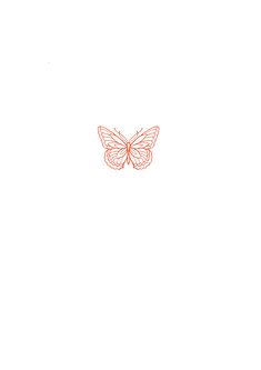 a drawing of a butterfly on a white background