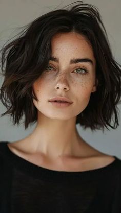 Choppy Bob Haircuts for Thick Hair: The Ultimate Style Guide Short Haircuts For Thick Poofy Hair, Bob Womens Haircuts, Short Haïr Cut For Thick Hair, Thick Short Haircut, Chin Length Thick Hair, Hairstyles For Short Thick Hair Ideas, Thick Frizzy Hair Haircut, Mid Length Queer Haircuts, Choppy Long Bob Hairstyles