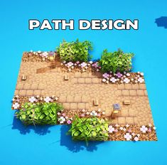 an image of a game board with flowers on it and the words path design above it