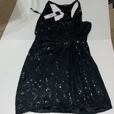 Nwt Parker Black Size Xs Sequin Wrap Dress 14” Across Waist Approx 34” Retail $450 Sleeveless Black Mini Dress For Holidays, Black Sleeveless Mini Dress For Holiday, Black Sleeveless Holiday Mini Dress, Black V-neck Dress For Holiday Party, Dressy Black Dress For Holiday Party, Sequin Wrap Dress, Parker Dress, Baby Wrap, Baby Wraps