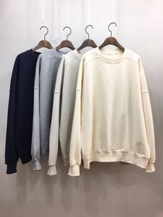 "Women's Loose fit Cotton Sweatshirts for Spring Size One size, good for US size 4-12 loose fit Length 69cm/27.1\" Chest width 76cm/30\" Fabric and Care Cotton 100% Machine washable and tumble dry Made in S Korea" Solid Color Plain Drop Shoulder Tops, Basic Crew Neck Tops For Fall, Basic Drop Shoulder Tops For Fall, Sporty Solid Color Crew Neck Top, Sporty Solid Color Cotton Top, Sporty Long Sleeve Plain Tops, Basic Crew Neck Solid Color Sweatshirt, Basic Crew Neck Sweatshirt In Solid Color, Sporty Plain Crew Neck Tops