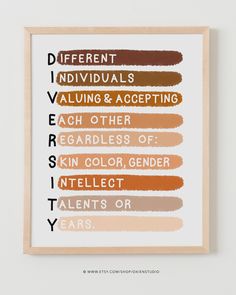 an art print with the words different individuals