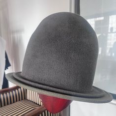 Hello! I Have A Stunning Hat By Designer Esenshel Available For Sale. This Wool Hat Is A Beautiful Gray Color And Has Only Been Worn Once. Originally Purchased For $600, I'm Offering It At A Reduced Price. This Hat Is Not Just A Fashion Accessory But A Conversation Piece And An Archive Item That Will Stand The Test Of Time. When I First Bought It From The Store, It Did Not Come In A Box, But Rest Assured, I Will Ship It To You In A Box. This Over-The-Top Hat Is Unisex, Making It A Versatile Addition To Any Wardrobe. Wool Hat, Top Hat, Conversation Piece, In A Box, A Box, Gray Color, Accessories Hats, Mens Accessories, Fashion Accessories