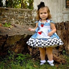 Alice in Wonderland Dress | Etsy Duck Dress, Alice Costume, Alice In Wonderland Tea Party Birthday, Alice Dress, Alice In Wonderland Dress, Alice In Wonderland Characters, Wonderland Dress, Candy Dress, Girls Costumes