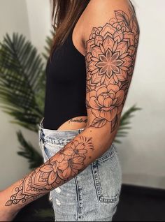 tattoo
tattoo ideas
tattoo ideas ladies Tattoo Sleeve Designs Women, Tattoo Brazo Mujer, Lace Sleeve Tattoos, Mangas Tattoo, Feminine Tattoo Sleeves, Back Piece Tattoo, Cool Arm Tattoos, Beautiful Flower Tattoos