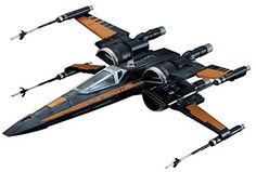 a black and brown star wars fighter plane