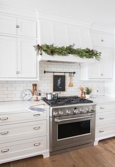 a christmas kitchen is on the blog today