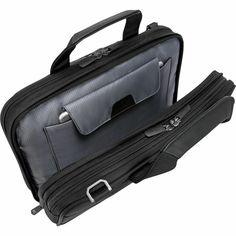 Pass through airport security hassle-free with the incredibly organized and protective 14 Corporate Traveler Briefcase that unzips to lay flat, which enables easy X-ray scanning without removing your laptop. Qwerty Keyboard, Airport Security, Laptop Briefcase, Pouch Organizer, Keyboard Mouse, Military Grade, Accessory Pouch, X Ray, Business Travel