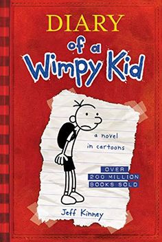 a book cover for diary of a wimpy kid by jeff kinney with a cartoon character on it