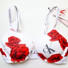 New With Tags Nwt Calvin Klein Women's Ck One Cotton Lightly Lined Demi Bra. Size 32c. Condition: Sold As Pictured. White Push-up Bra For Summer, Ck One, Calvin Klein Collection, Demi Bra, Calvin Klein Woman, Womens Calvin Klein, Bra Sizes, Women's Intimates, Red White