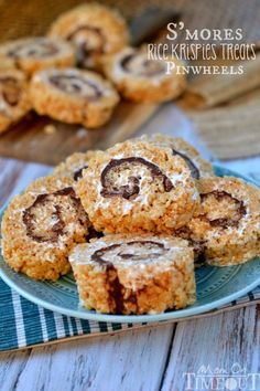 several pieces of cinnamon roll on a plate