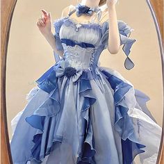 Lolita Dress Gorgeous Fairy Style Heavy Industry Fluffy Tail Princess Set Wedding Dresses Rose Bow Fluffy Tail, Fairy Style, Heavy Industry, Fairy Fashion, Lolita Dress, Gorgeous Dresses, Wedding Dresses, Dresses