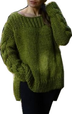 Green Cable Knit Turtleneck Sweater, Green Knitted Sweater Dress For Winter, Green Knit Sweater Dress For Winter, Green Knitted Sweater Dress For Fall, Oversized Long Cable Knit Sweater, Oversized Solid Cable Knit Sweater, Long Green Sweater For Fall, Long Green Fall Sweater, Cozy Green Cable Knit Sweater