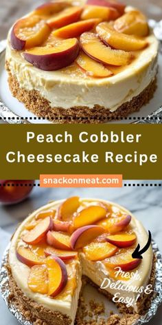 peach cobbler cheesecake recipe with no bake crust