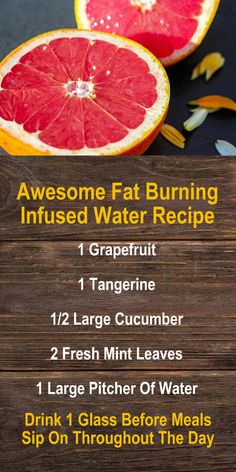 Awesome Fat Burning Infused Water Recipe: 1 Grapefruit, 1 Tangerine, 1/2 Large Cucumber, 2 Fresh Mint Leaves, 1 Large Pitcher Of Water. Amplify the effects by using alkaline rich Kangen Water; the hydrogen rich, antioxidant loaded, ionized water that neutralizes free radicals that cause oxidative stress which allows your body to perform at an optimal level and burn fat more efficiently, as well as help prevent a variety of health issues. Change your water, change your life. #Healthy #Fat #Burnin Exercise Tracker, Infused Waters, Cucumber Diet, Detox Drinks Recipes, Fitness Plan, Free Weight, Keto Diet Menu