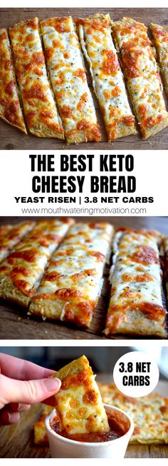 the best keto cheesy bread recipe with 3 different variations