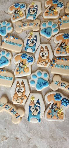 Bluey Vanilla Sugar Cookies 2dz - Etsy Bluey Birthday Cookies For Boys, Simple Bluey Birthday Party Ideas, Bluey Cookies For Boys, Bluey Sugar Cookie, Big Chocolate Chip Cookies, Birthday 25, Vanilla Sugar Cookies