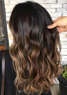 Caramel Balayage On Dark Hair, Chocolate Caramel Hair Color, Chocolate Caramel Hair, Rose Highlights, Fall Brunette, Dark Chocolate Caramel, Hair Color Chocolate, Hair Color Caramel