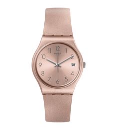 Discover PINKBAYA, a pink watch with a plastic case and silicone strap. Swiss made. Free ground shipping on all orders and 2-year warranty Swatch Women, Pink Watch, Small Case, Pink Cases, Swatch Watch, Pink Plastic, Plastic Glass, Smart Design, Rose Gold Watch