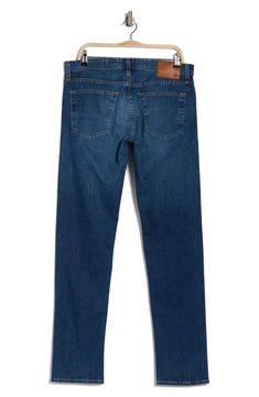 Antiqued hardware and a years-worn wash with whiskered and faded highlights strengthen the vintage appeal of modern slim-fit jeans cut from light-stretch Japanese denim. 33" inseam; 14" leg opening; 9 3/4" front rise (size 32) Zip fly with button closure Five-pocket style 98% cotton, 2% polyurethane Machine wash, tumble dry Imported Denim @ the Men's Shop Faded Highlights, Antique Hardware, Japanese Denim, Nordstrom Store, Slim Fit Jeans, The Vintage, Fit Jeans, Nordstrom Rack, Highlights