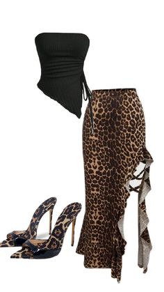 Black And Cheetah Outfit, Miami Outfits Club, Cheetah Print Birthday Outfit, Jaguar Print Outfit, Cheetah Aesthetic Fashion, Cheetah Print Outfits Y2k, Cheetah Outfit Ideas, Cheetah Print Outfit, Cheetah Outfit