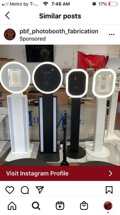 an image of some speakers on display in a store