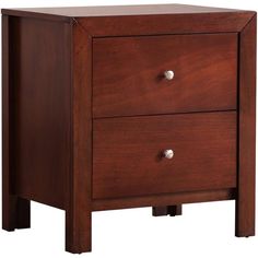 PRICES MAY VARY. Finish: Cherry Furniture Comes Fully Assembled English Dovetailed Drawers Metal Center Guides With Postive Stop Nickel Hardware Drawer Glides Manufactured Wood Base Manufactured Wood Top Transitional Cherry Wood Nightstand, Cherry Nightstand, Bedroom End Tables, Cherry Furniture, Upholstered Storage Bed, Padded Headboard, Leather Bed, 2 Drawer Nightstand, Teen Bedding