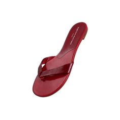 Description: Sigerson Morrison deep red leather thong sandals Slip on silhouette Patent leather thong style strap Kitten heel Details: Size: US Femme 6 Color: Red Material: Upper - leather / insole - leather / outsole - leather Condition: Good Brand: Sigerson Morrison Shipping: STANDARD: $9.95 EXPEDITED: $19.95 Red Slides, Leather Thong Sandals, Red Sandals, Spring Fling, Trending Handbag, Dream Shoes, Kitten Heel, Fit Inspo, Thong Sandals