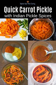 Indian Carrot Pickle, Bottled Carrots Recipe, Indian Pickles Recipes, Carrot Pickles Recipe Indian, Gajar Ka Achar Recipe, Indian Carrot Recipes, Pickle Achar, Pickle Spices