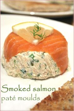 smoked salmon pate moulds with lemon and dill